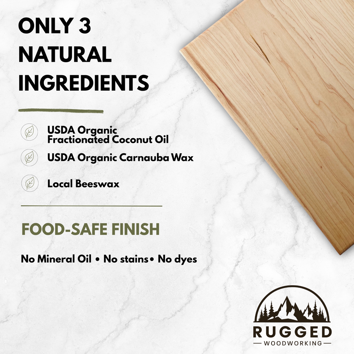 Organic Maple Wood Cutting Board – Non-Toxic & Food Safe