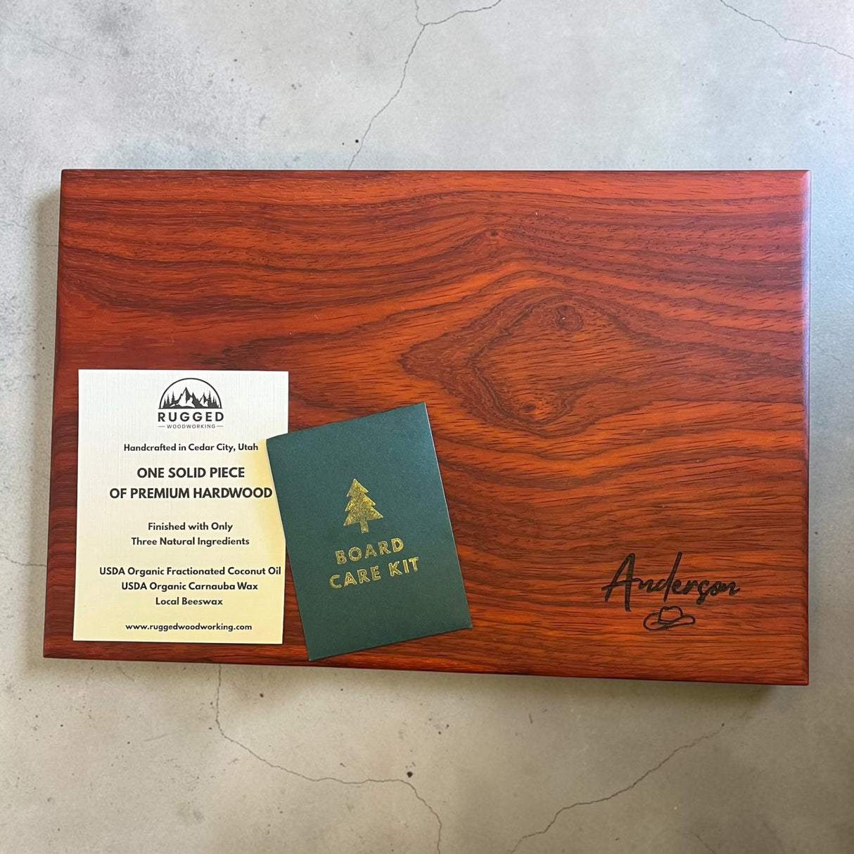 Organic Padauk Wood Cutting Board – Non-Toxic & Food Safe