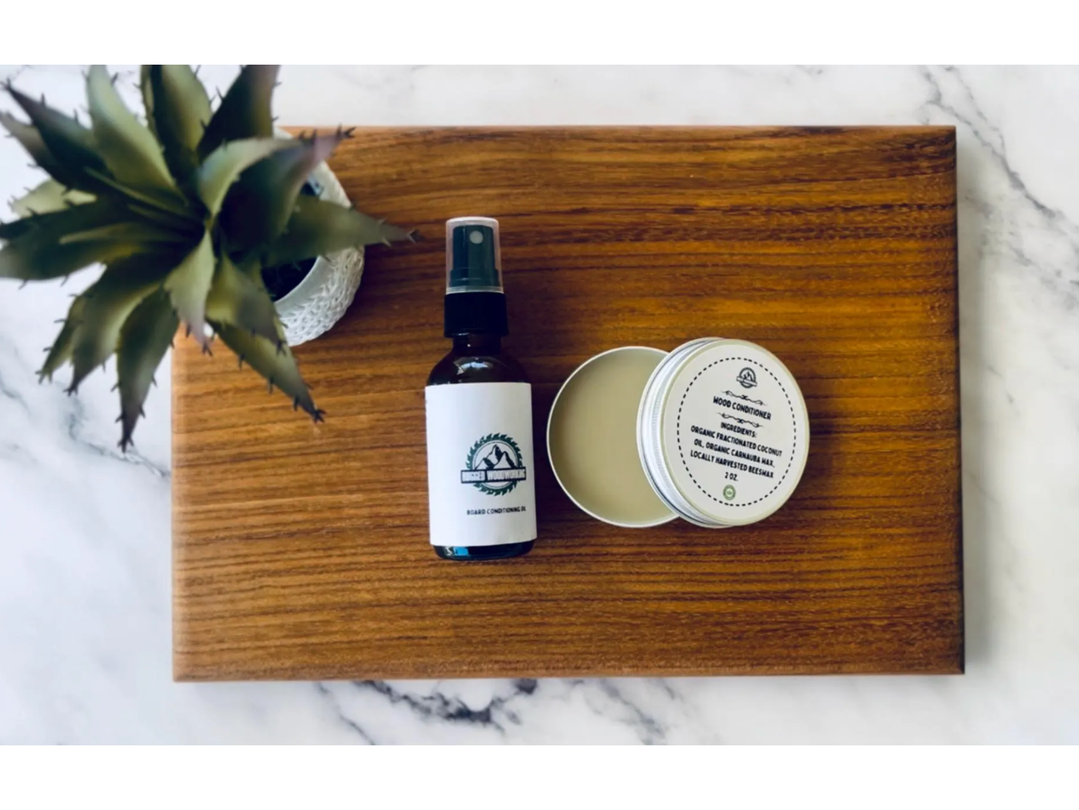 Organic Cutting Board Care Kit β Board Oil & Wood Conditioner Bundle - RuggedWoodworkingUT