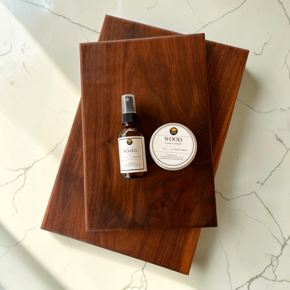 Solid Walnut Cutting Board Ultimate Gift Set | Handcrafted & Organic