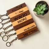Personalized Hardwood Keychain – Custom Laser Engraved