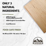 Organic Maple Wood Cutting Board – Non-Toxic & Food Safe