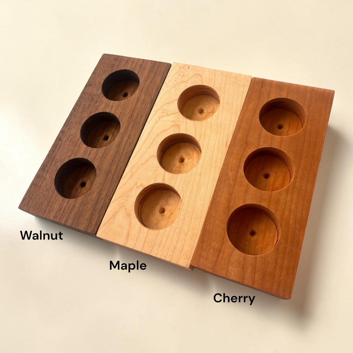 Solid Hardwood Tea Light Candle Holder – Walnut, Maple or Cherry