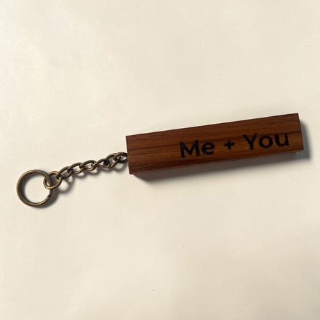Personalized Hardwood Keychain – Custom Laser Engraved