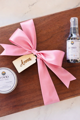 Personalized Cutting Board Gift Set – Solid Wood Bundle with Custom Name Tag