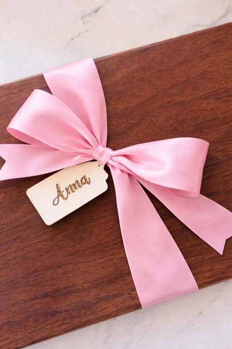 Personalized Cutting Board Gift Set – Solid Wood Bundle with Custom Name Tag - RuggedWoodworkingUT