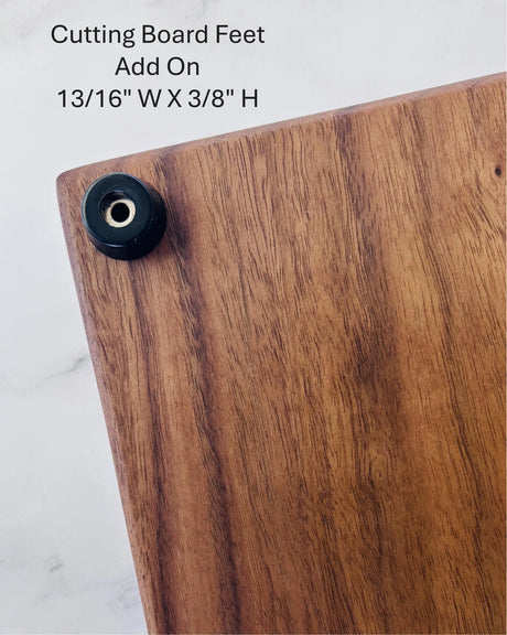 Cutting Board Feet Add-On | Non-Slip Rubber Feet for Wooden Boards