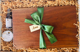 Personalized Cutting Board Gift Set – Solid Wood Bundle with Custom Name Tag